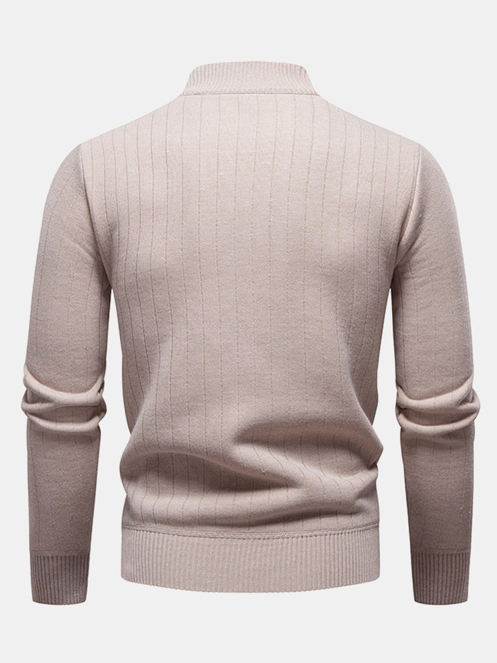 Benigno | Jersey de rayas con cremallera corta