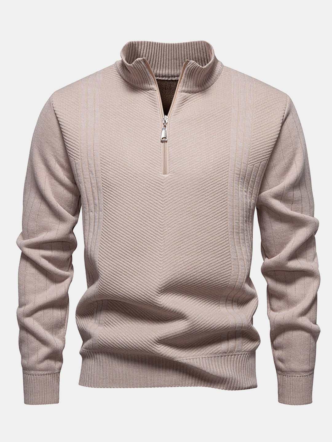 Benigno | Jersey de rayas con cremallera corta