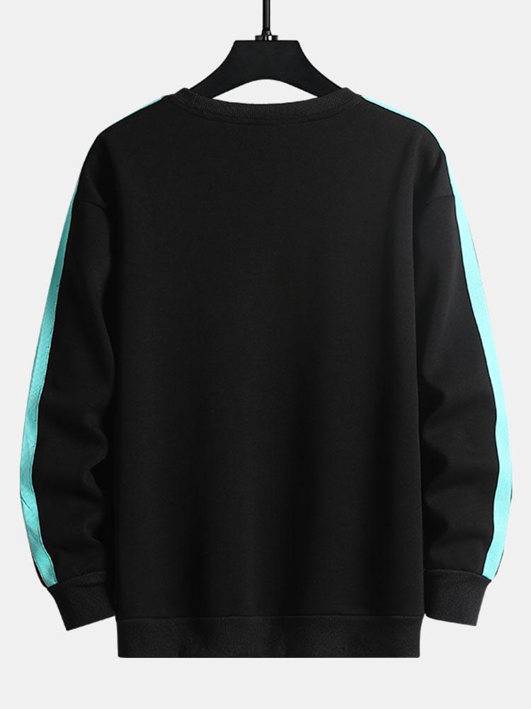 Bernardo | Sudadera con franjas en contraste y cuello redondo