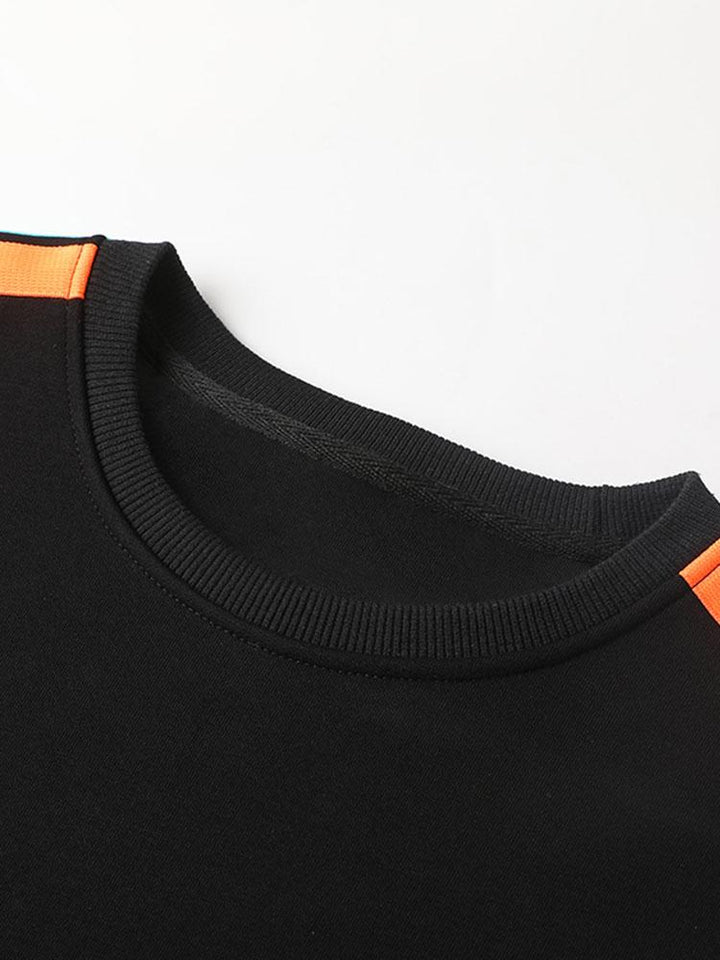 Bernardo | Sudadera con franjas en contraste y cuello redondo