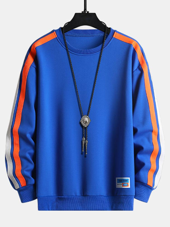 Bernardo | Sudadera con franjas en contraste y cuello redondo