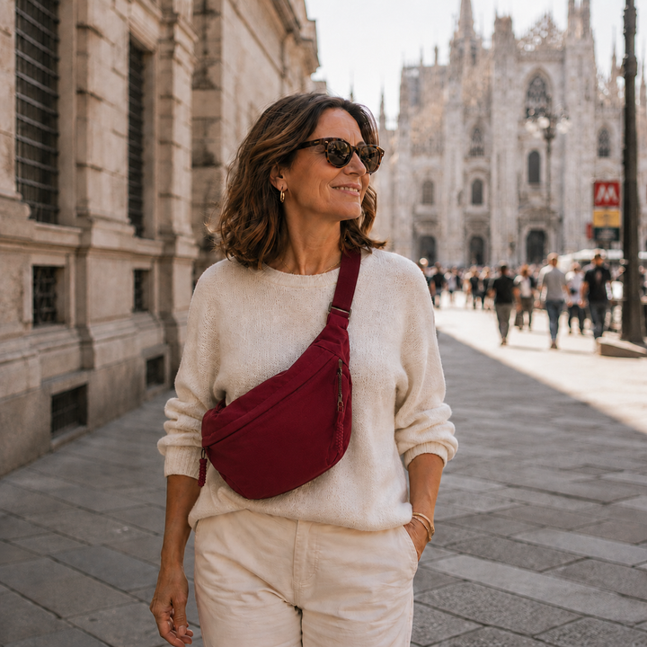 Blanca | Bolso de hombro burdeos