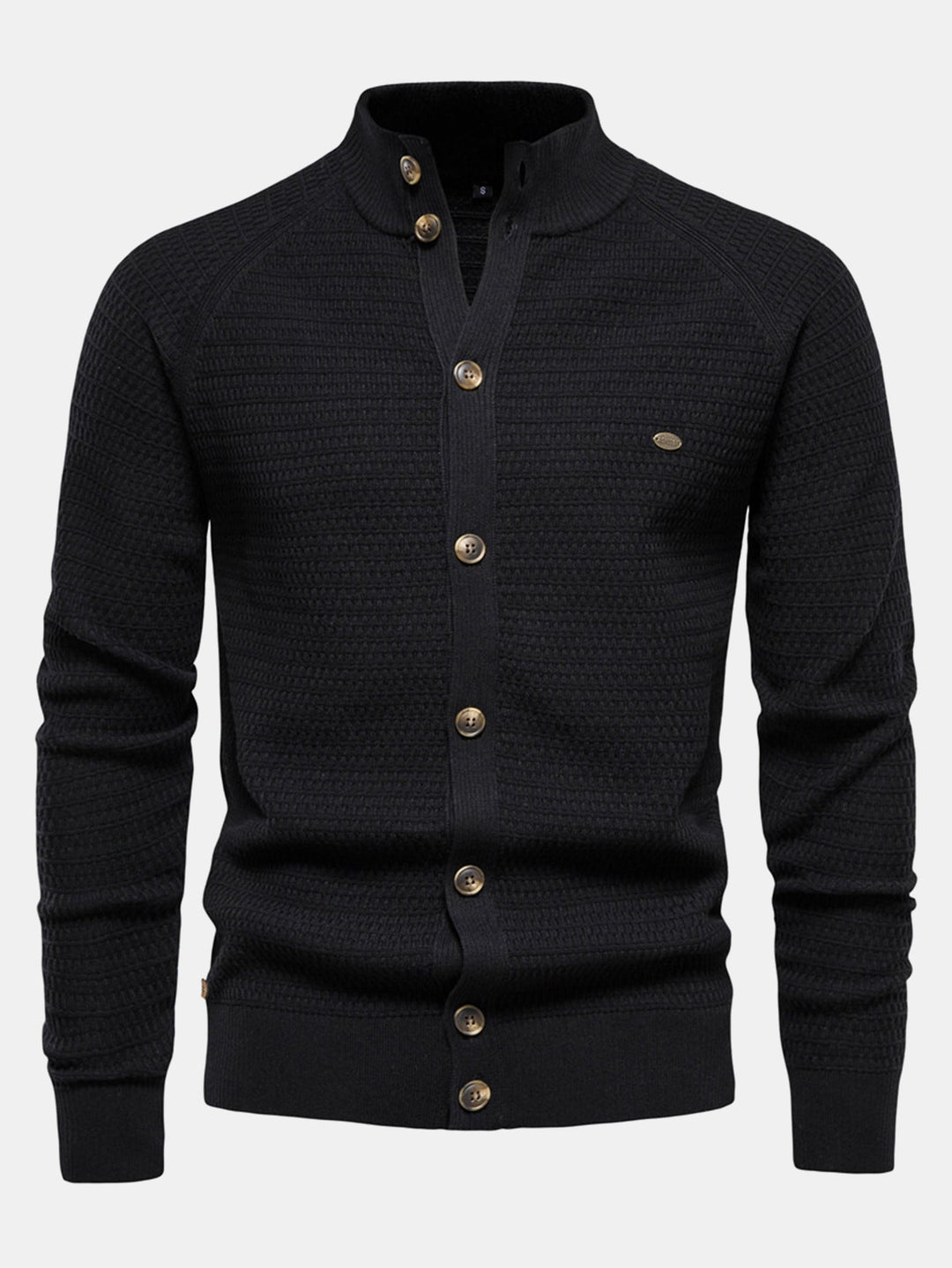 Blas | Jersey con textura, cuello alto y botones