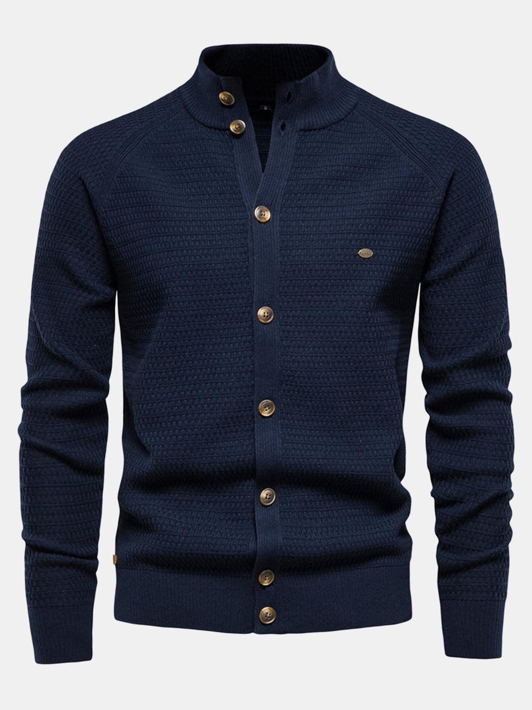 Blas | Jersey con textura, cuello alto y botones