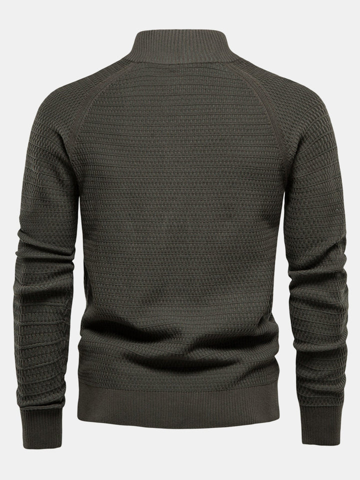 Blas | Jersey con textura, cuello alto y botones