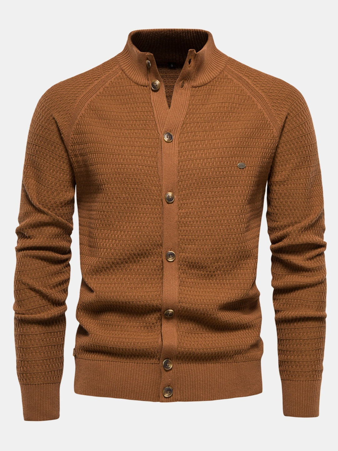 Blas | Jersey con textura, cuello alto y botones