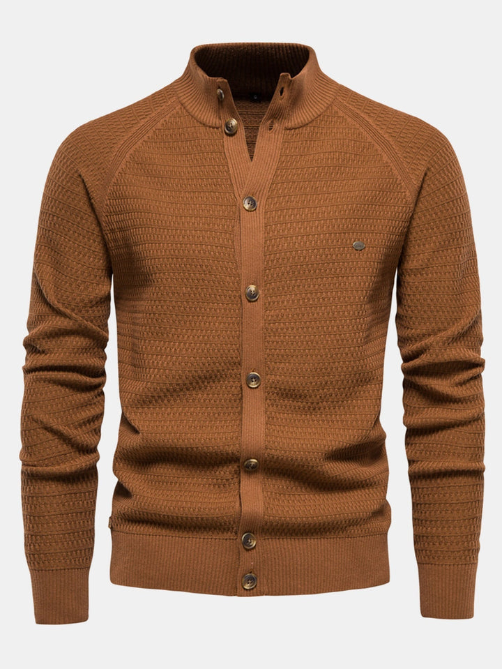 Blas | Jersey con textura, cuello alto y botones