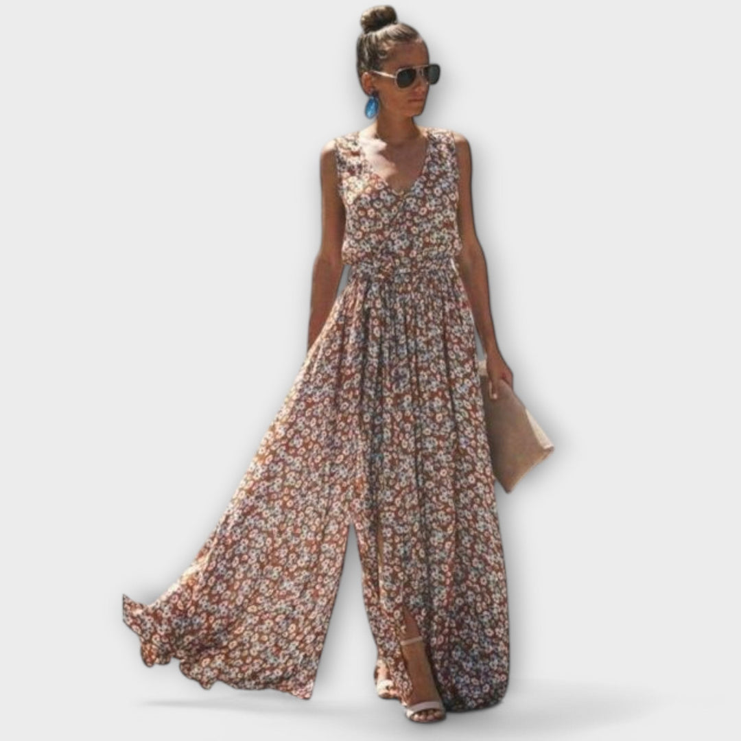 Cristina | Vestido maxi boho con estampado floral