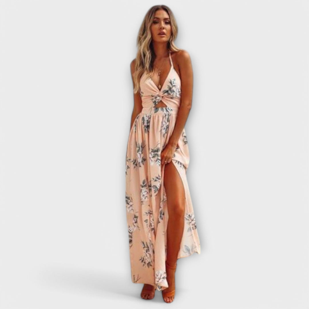 Esperanza | Vestido maxi boho con escote en pico