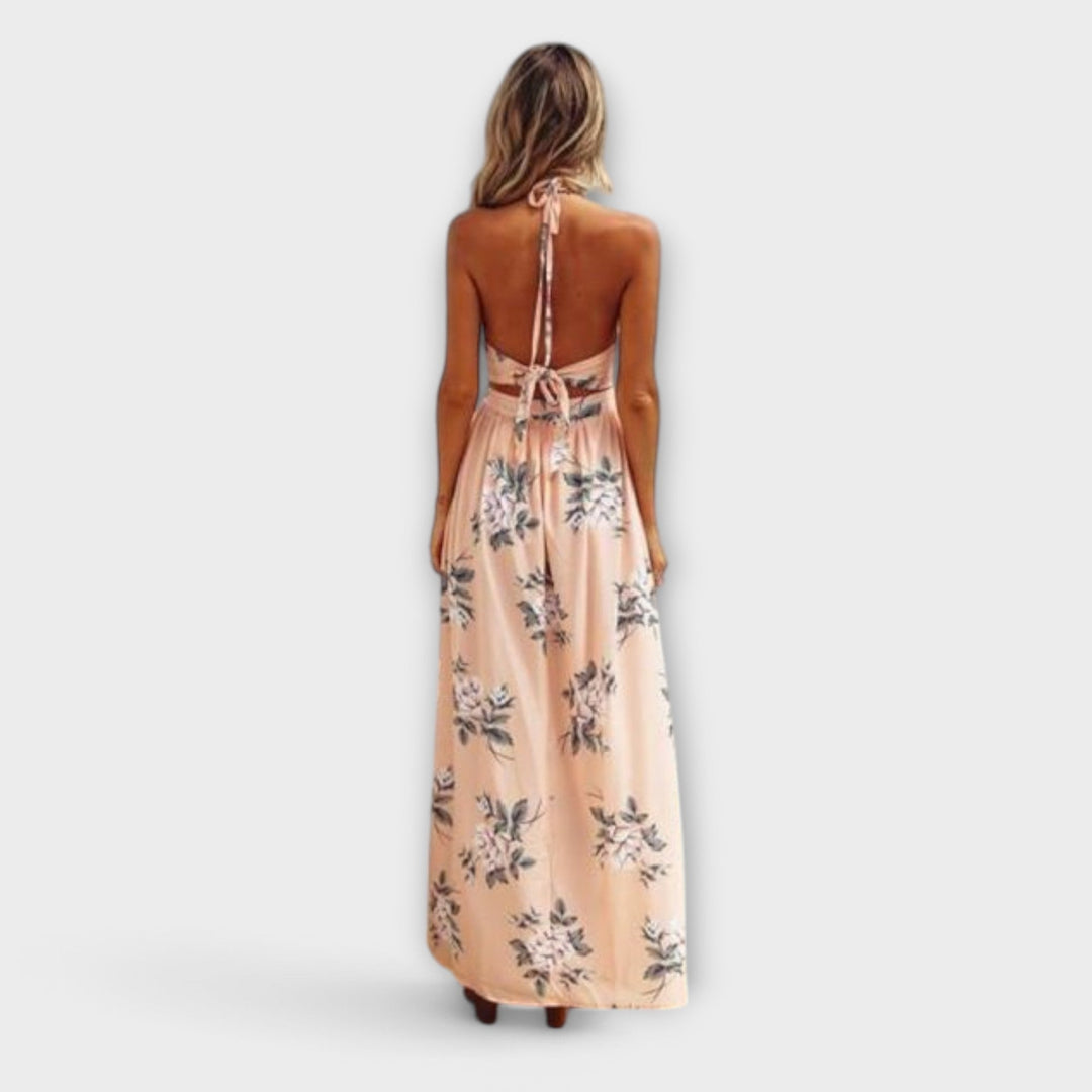 Esperanza | Vestido maxi boho con escote en pico