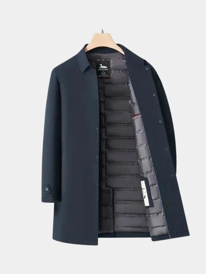 Bruno | Chaqueta de invierno azul marino efecto capas