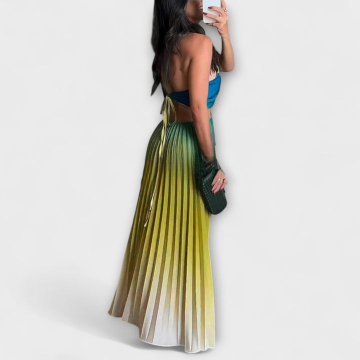 Esther | Vestido maxi sin mangas con tie-dye