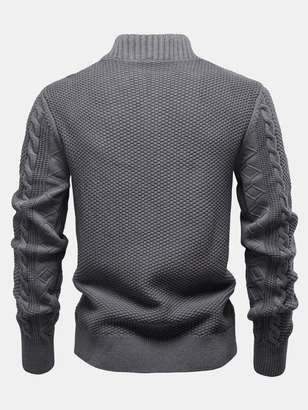 Camilo | Jersey de ochos jacquard con cuello alto y cremallera
