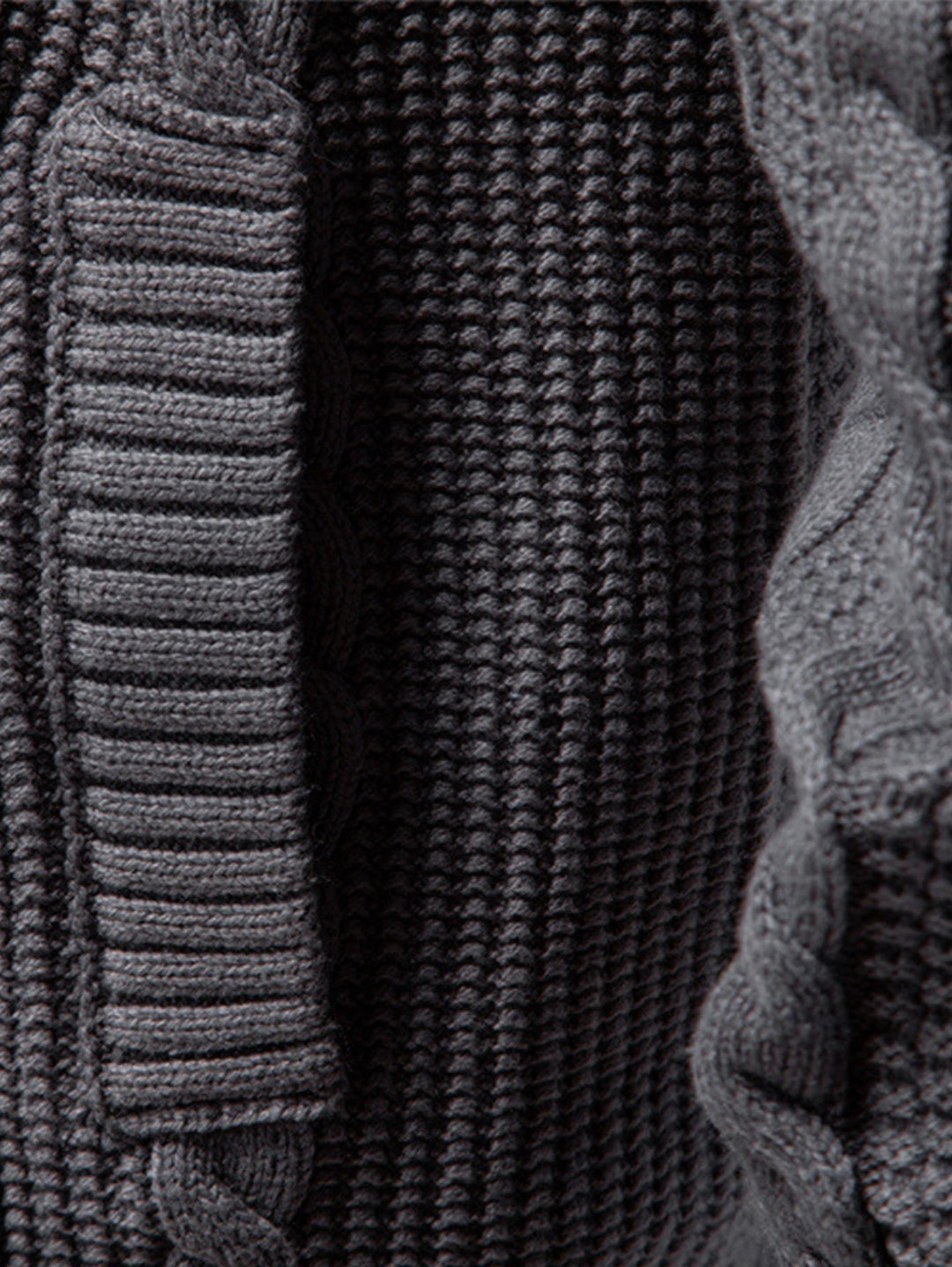 Camilo | Jersey de ochos jacquard con cuello alto y cremallera