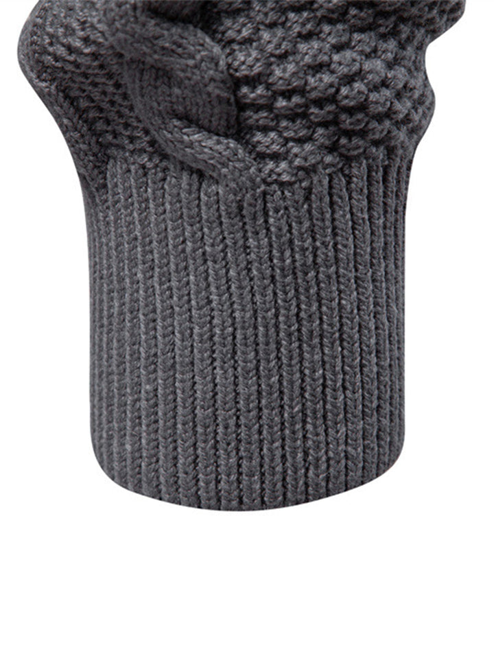 Camilo | Jersey de ochos jacquard con cuello alto y cremallera