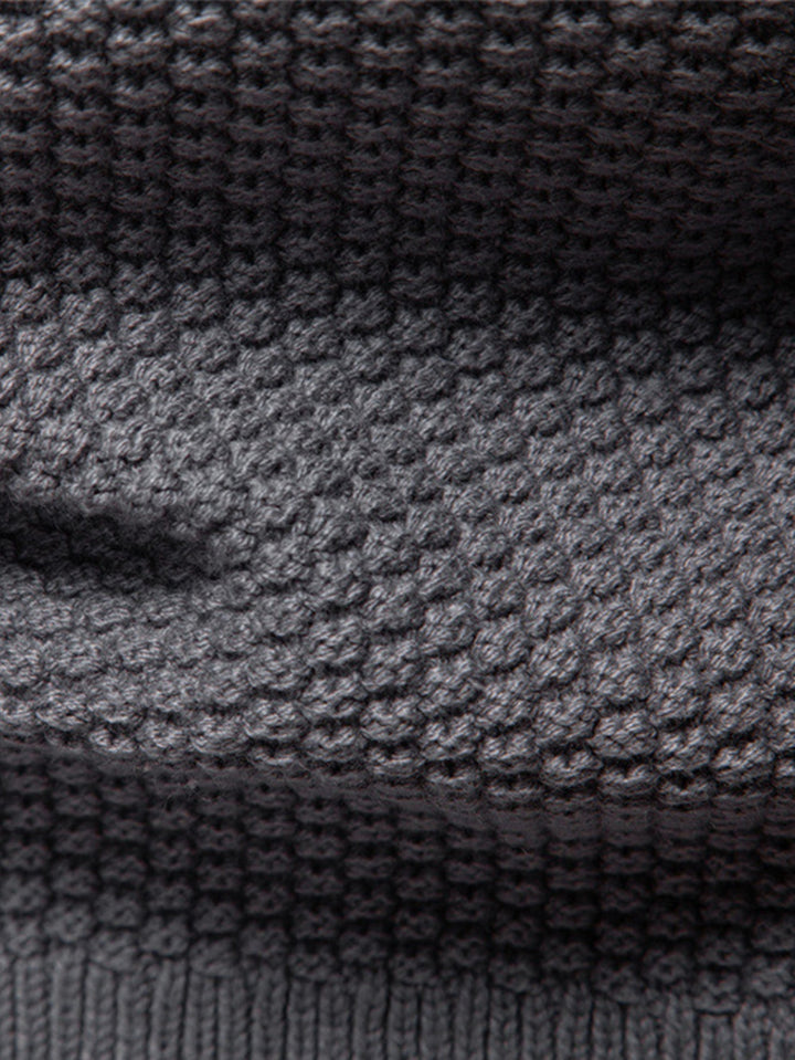 Camilo | Jersey de ochos jacquard con cuello alto y cremallera