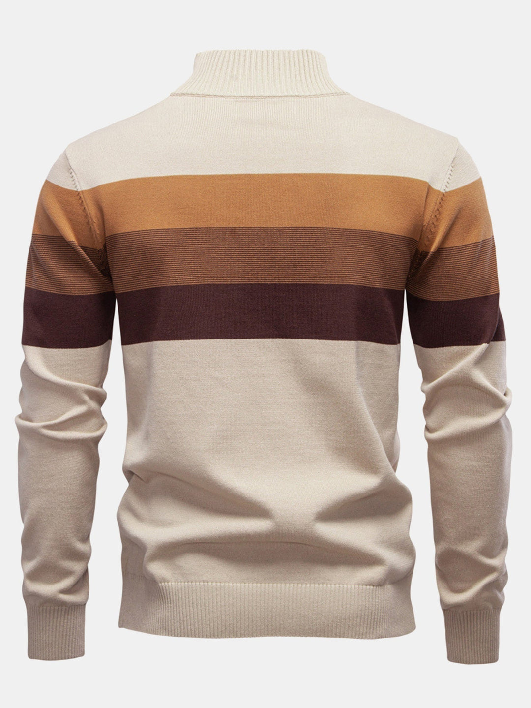 Cándido | Jersey de rayas en contraste con cremallera corta
