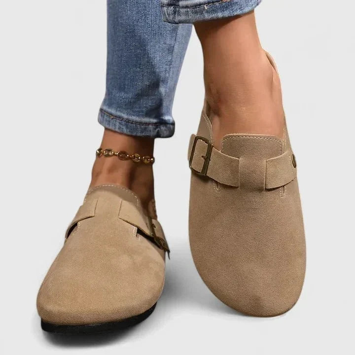 Carlota | Mocasines cómodos beige con tira