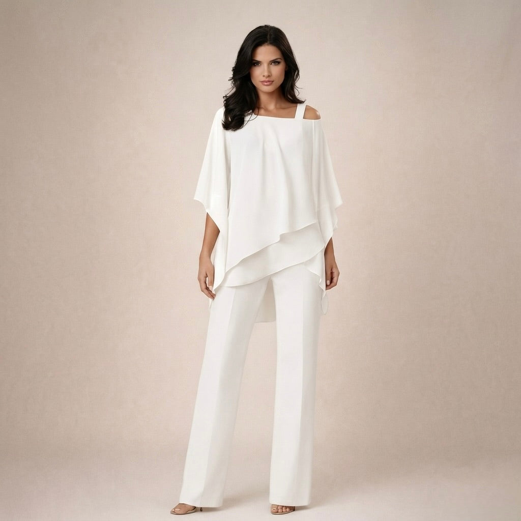 Carolina | Conjunto con blusa de capas