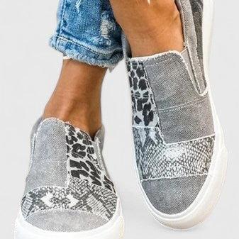 Casilda | Mocasines con estampado patchwork