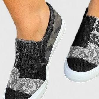 Casilda | Mocasines con estampado patchwork