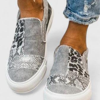 Casilda | Mocasines con estampado patchwork