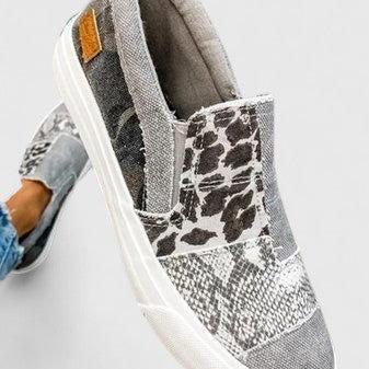 Casilda | Mocasines con estampado patchwork