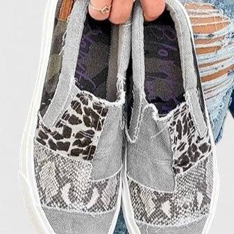 Casilda | Mocasines con estampado patchwork