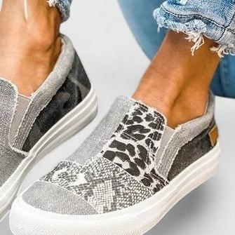 Casilda | Mocasines con estampado patchwork