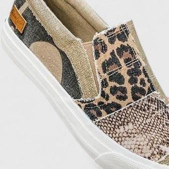 Casilda | Mocasines con estampado patchwork