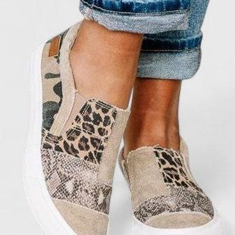Casilda | Mocasines con estampado patchwork