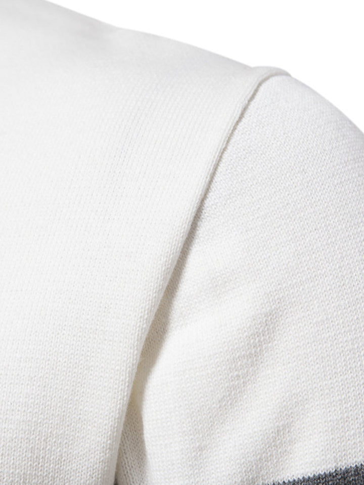Celestino | Jersey jacquard con motivo en contraste y cremallera corta