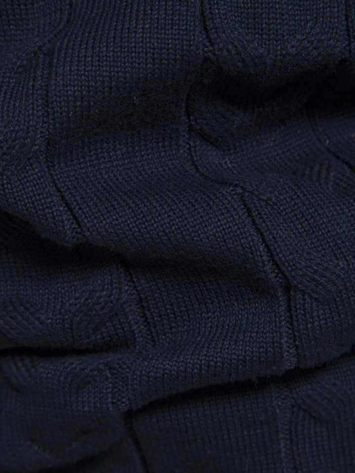 Celestino | Jersey jacquard con motivo en contraste y cremallera corta