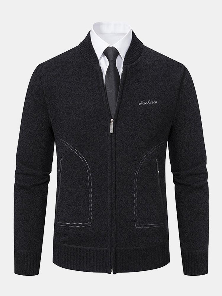 Cirilo | Jersey de punto con cuello bomber y cremallera