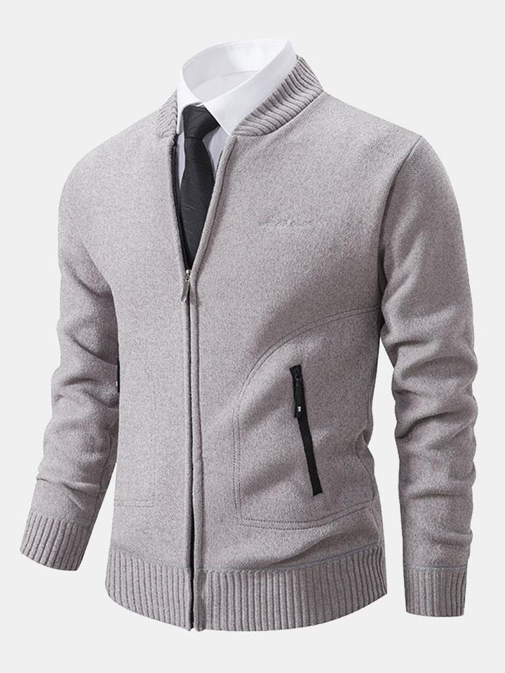 Cirilo | Jersey de punto con cuello bomber y cremallera