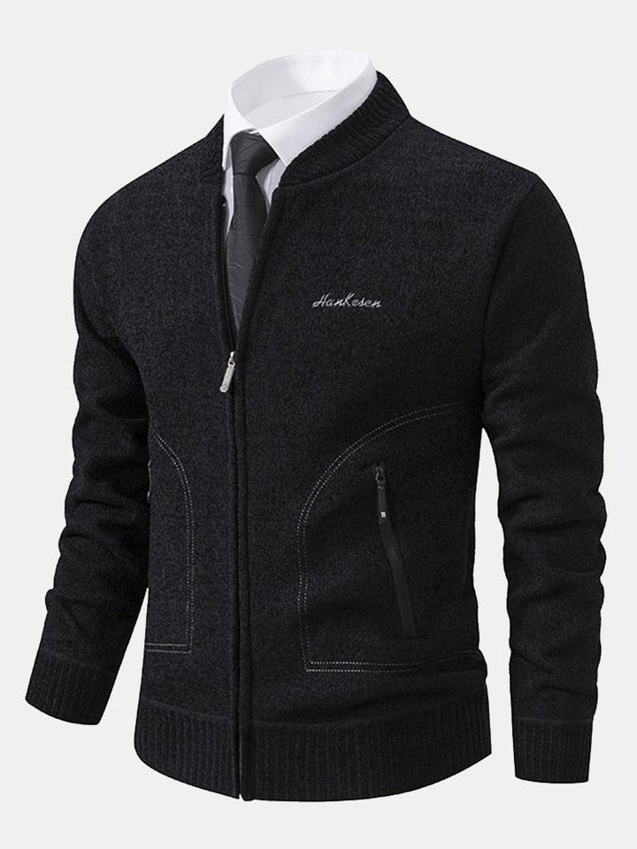 Cirilo | Jersey de punto con cuello bomber y cremallera