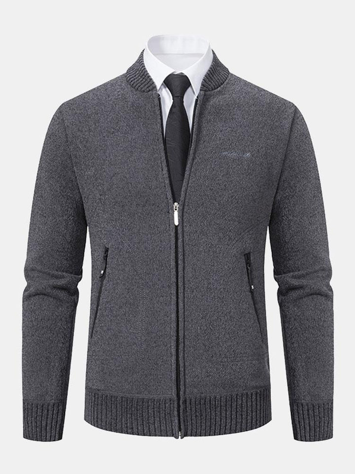 Cirilo | Jersey de punto con cuello bomber y cremallera