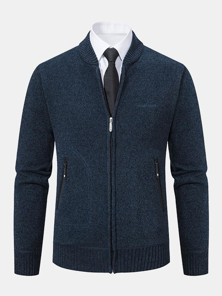Cirilo | Jersey de punto con cuello bomber y cremallera
