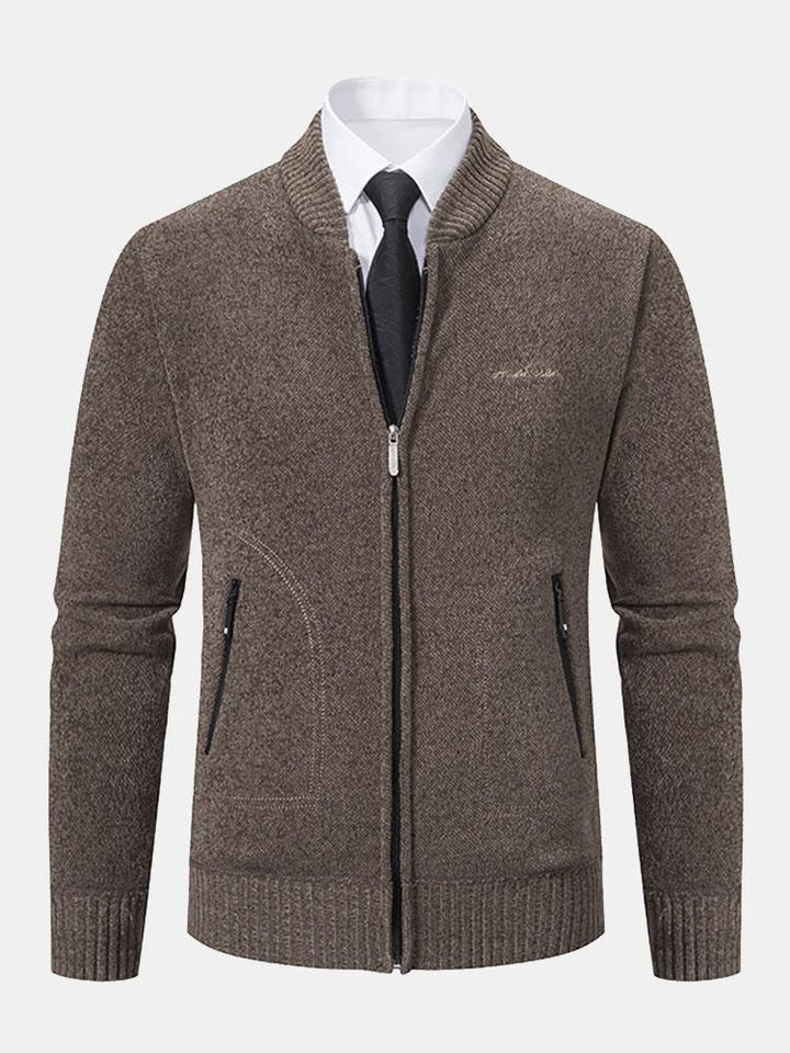 Cirilo | Jersey de punto con cuello bomber y cremallera