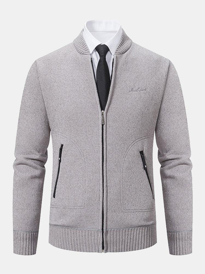 Cirilo | Jersey de punto con cuello bomber y cremallera
