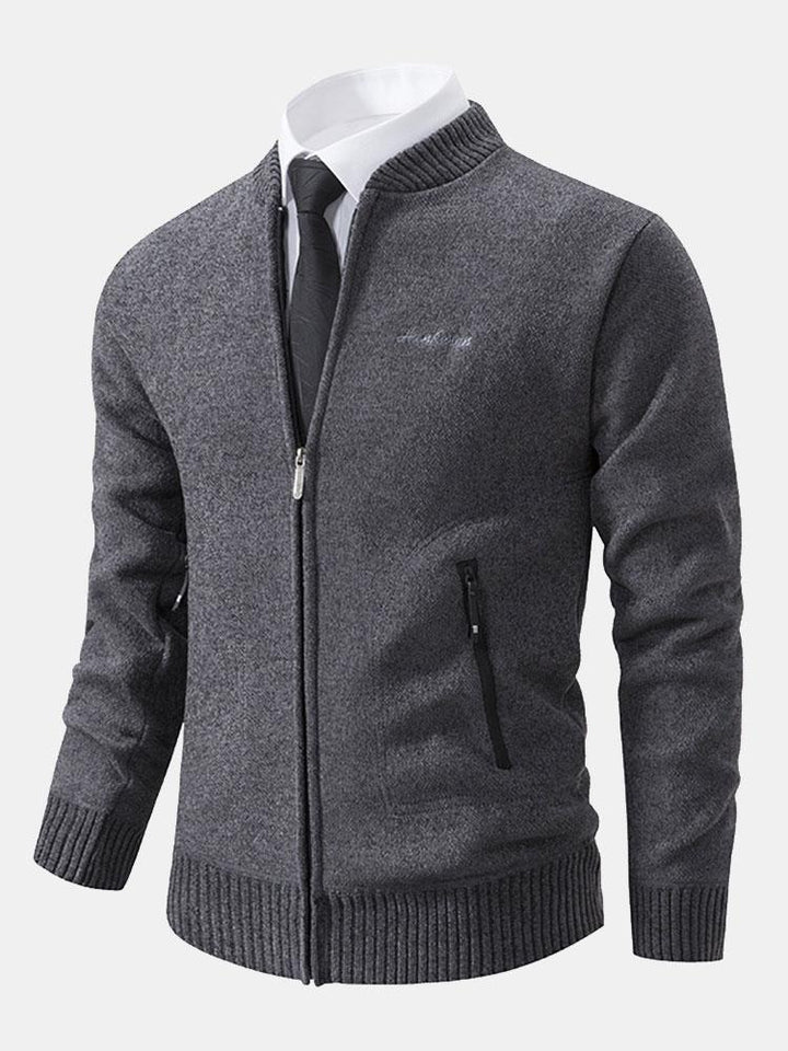 Cirilo | Jersey de punto con cuello bomber y cremallera