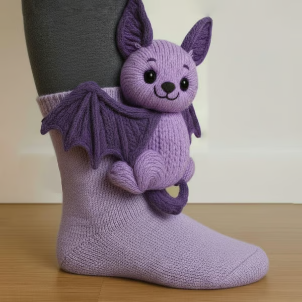 Clara | Calcetines con peluche de murciélago