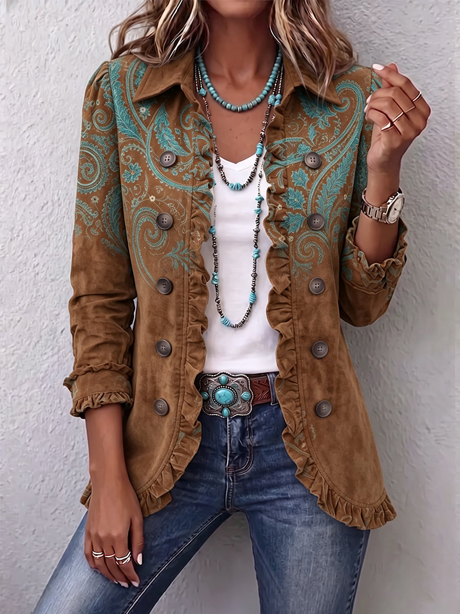 Clara | Chaqueta paisley con volantes