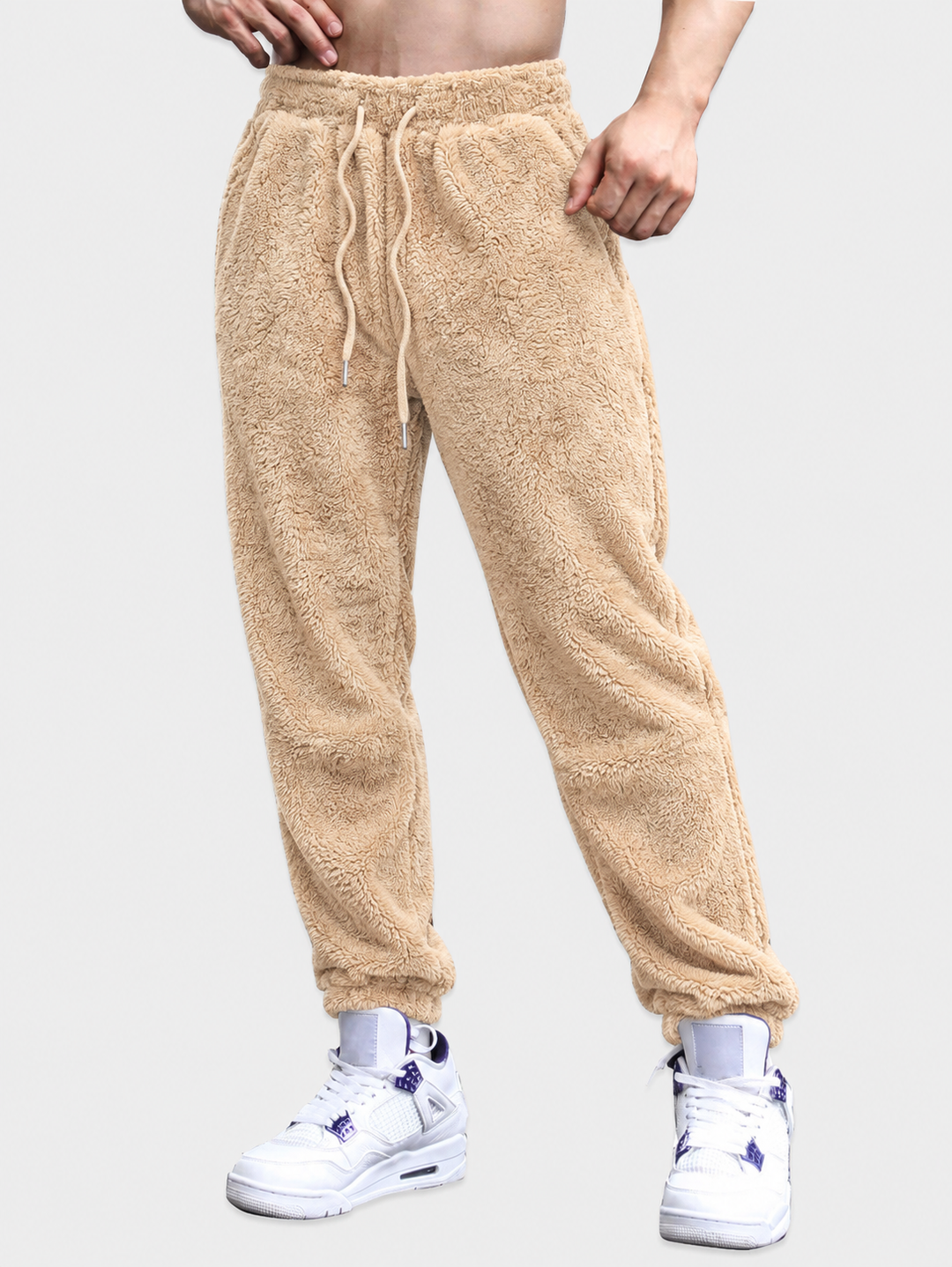 Claudio | Pantalón jogger básico de borreguito