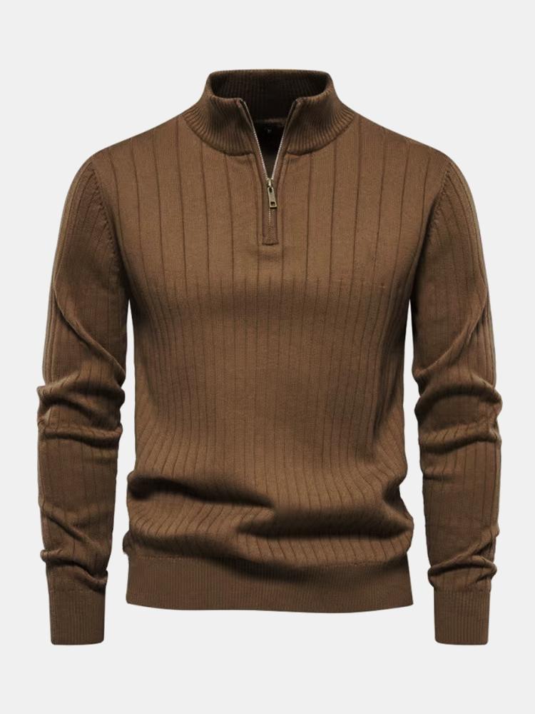 Constantino | Jersey de rayas con media cremallera