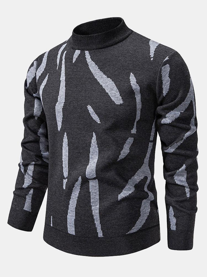 Cosme | Jersey con estampado abstracto y cuello alto