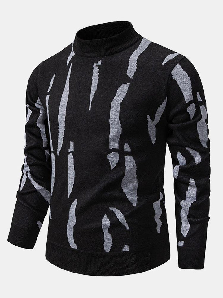 Cosme | Jersey con estampado abstracto y cuello alto