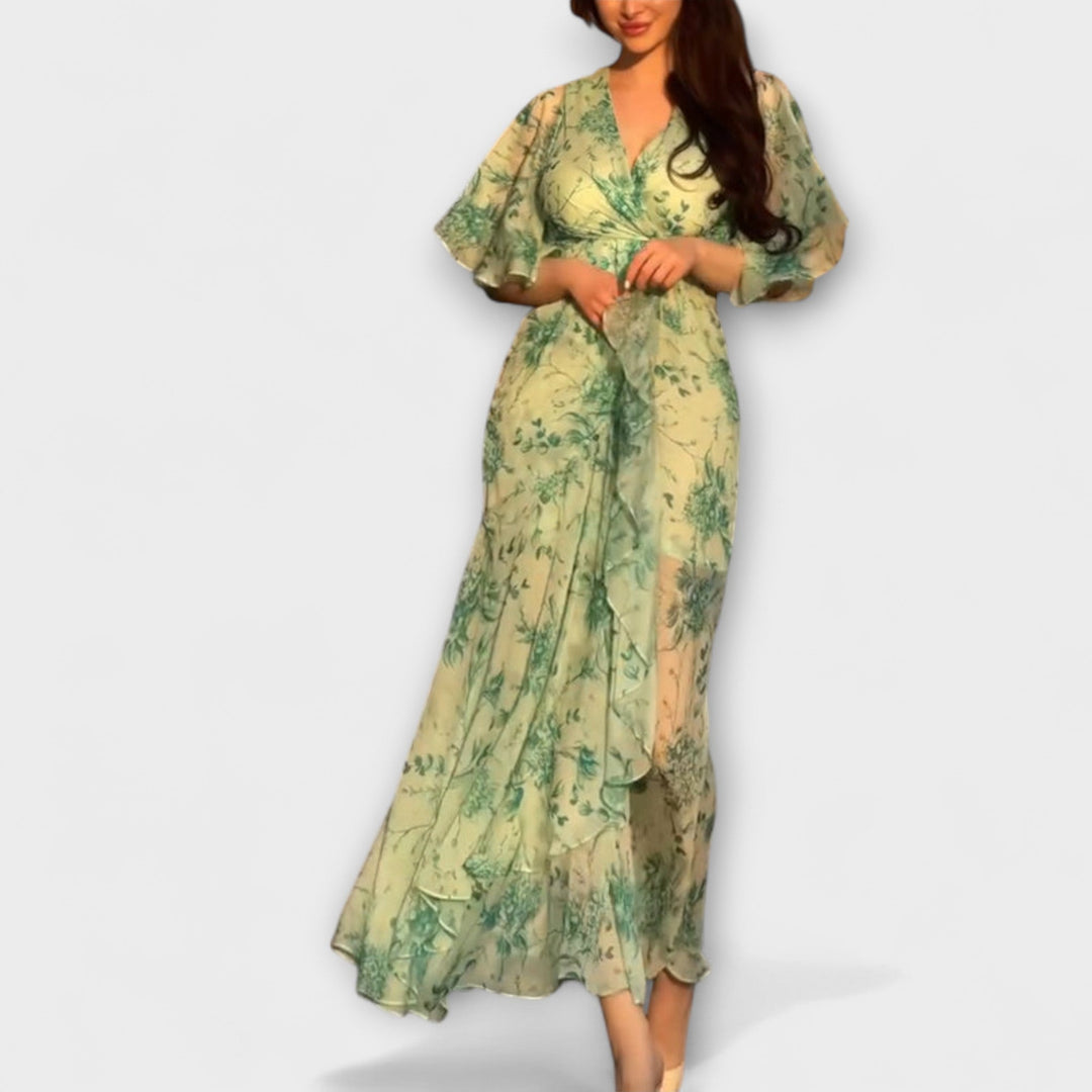 Alejandra | Vestido maxi floral de noche