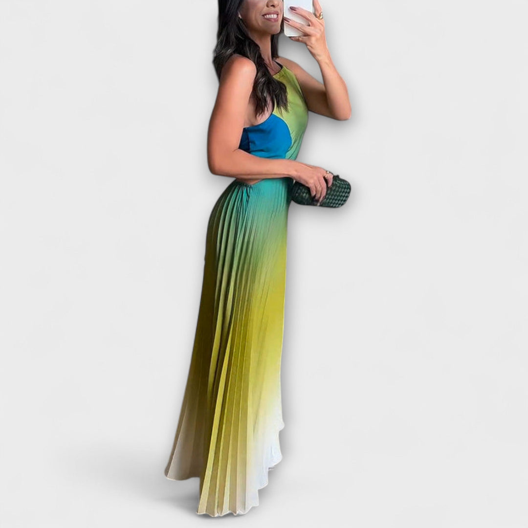 Esther | Vestido maxi sin mangas con tie-dye