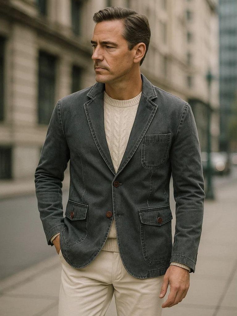 Damián | Blazer informal gris antracita